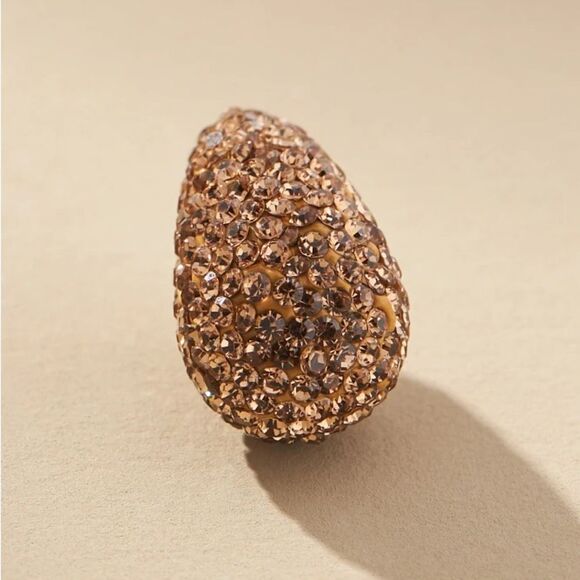 NWT Anthropologie The Petra Drop Earrings: Pavé Edition Bronze + jewelry pouch - Picture 4 of 8